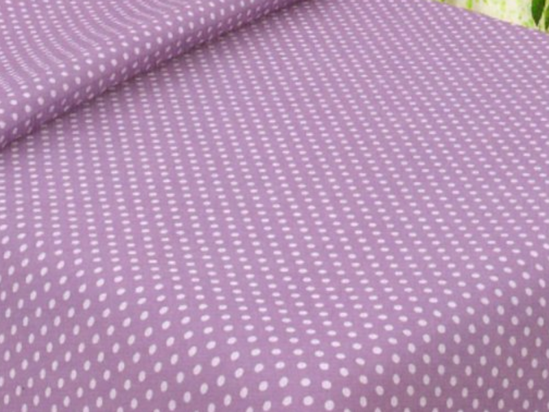 Поплин (Горошек на фиолетовом)  простыни на резинке 180х200